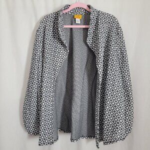 Ruby Rd. Blazer Open lightweight jacket textured XL Classic diamond cover up